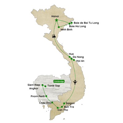 Circuit Vietnam Cambodge 17 jours : de Hanoï à Angkor par le Mékong