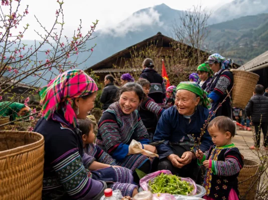 marché de Sapa pendant le Têt