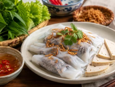 Le bánh cuốn, « rouleau de riz » à Hanoi