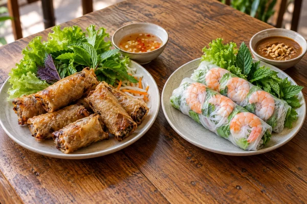 Nems croustillants et rouleaux frais : deux façons de savourer la cuisine vietnamienne